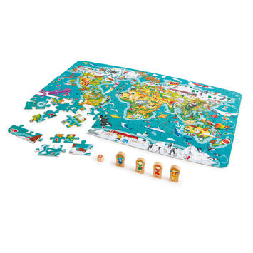 Hape 2-in-1 World Tour Puzzle & Game