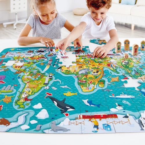Hape 2-in-1 World Tour Puzzle & Game