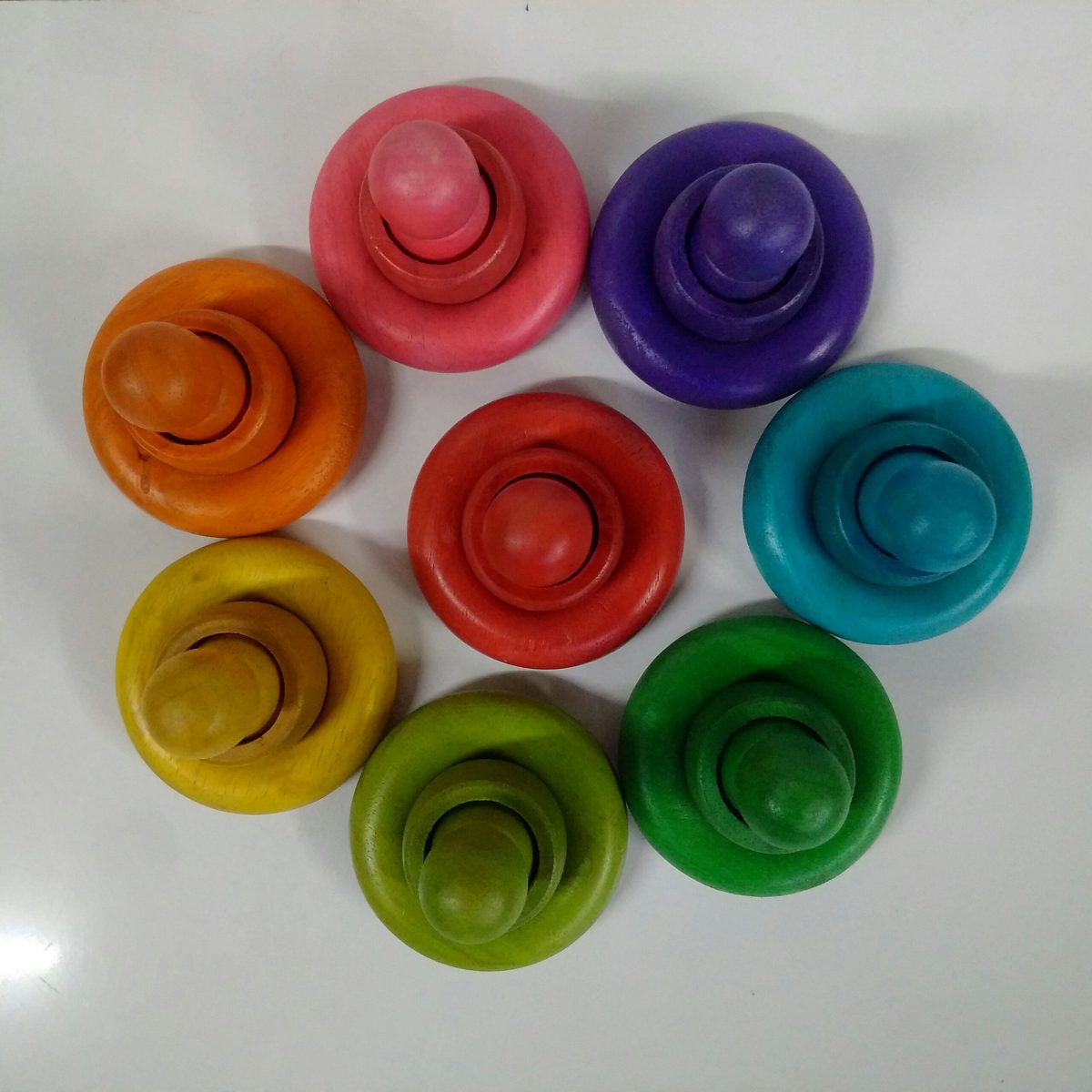 Rainbow People Cups and rings
