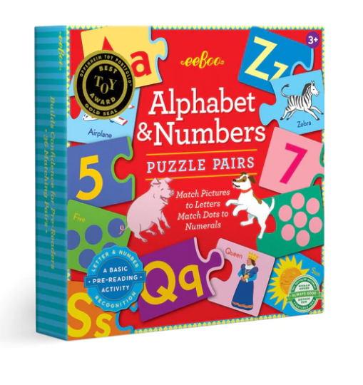 Alphabet & Numbers Puzzle Pairs