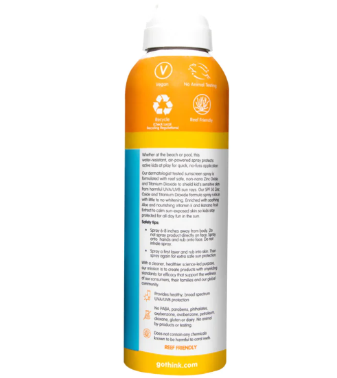 ThinkSport Kids SPF 50 All Sheer Mineral Sunscreen Spray