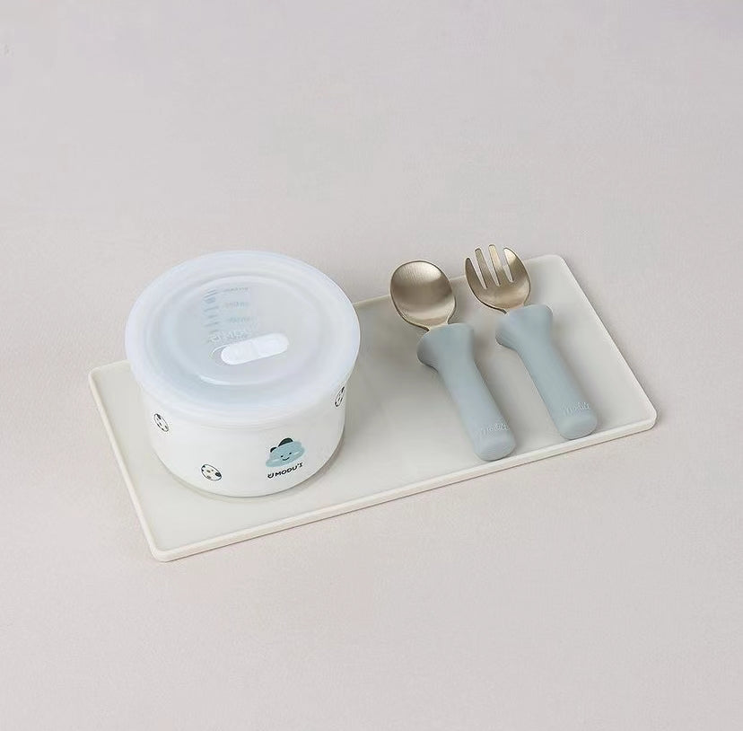 MODU'I Bluemama Ceramic Baby Food Bowl With Lid - 陶瓷辅食碗（带盖）250ml