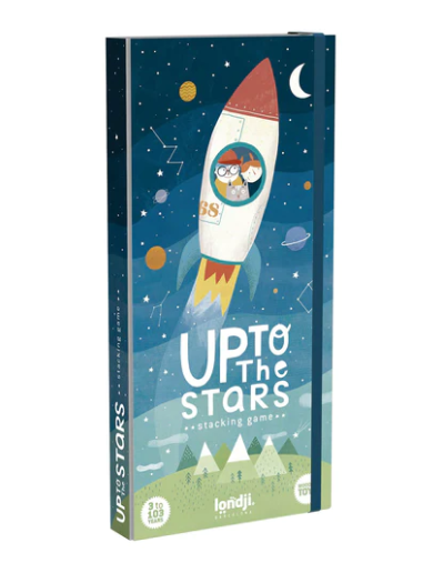 LONDJI Wooden Toys - Up to the Stars Stacking Game - (16 pcs)