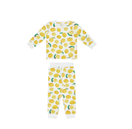 Bamboo Jersey Two-Piece Long Sleeve PJ Set - Eric Carle Lemon Squeezy