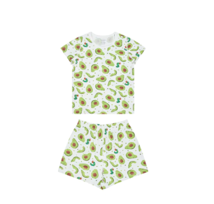 Bamboo Jersey Two-Piece Short Sleeve PJ Set - Eric Carle Avo Good Day