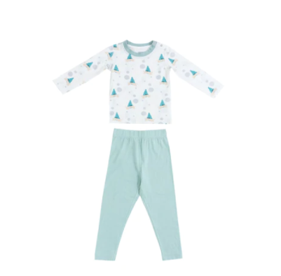 Bamboo Jersey Two-Piece Long Sleeve PJ Set - The Happy Hermit