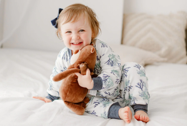 Avocado Bamboo Long Sleeve Sleep Suit 1.0 TOG - Blue Reef