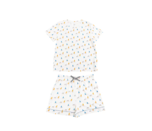 Women's Bamboo Jersey Short Sleeve PJ Set - Hermit Pals