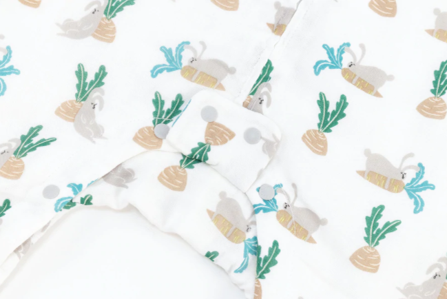 Bamboo Long Sleeve Sleep Suit 0.6 TOG - Lazy Rabbits