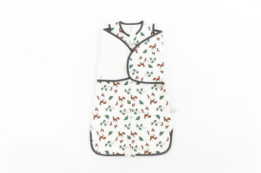 Nest 1.0 TOG Organic Cotton Swaddle Sleep Bag - Fox Tots 0-6M