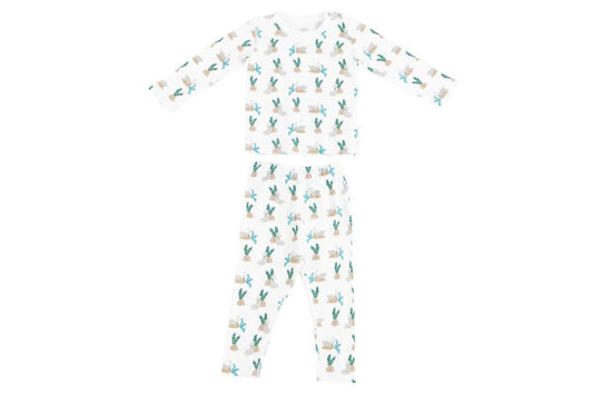 Nest Organic Cotton Two-Piece PJ Set - Lazy Rabbits
