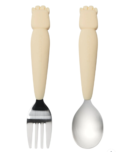 Born To Be Wild Kids Spoon and Fork Set - Giraffe
