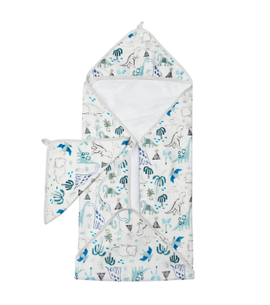 AW22 - Hooded Towel Set - Dinosaurs