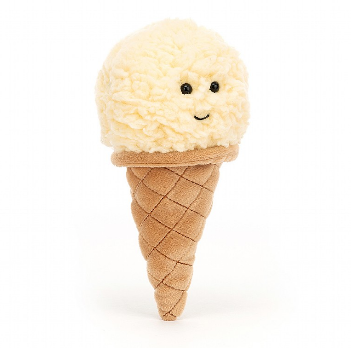 Jellycat Irresistible Ice Cream in Vanilla  ONE SIZE - H18 X W8 CM