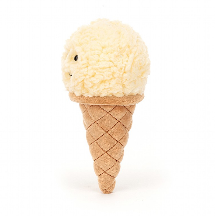 Jellycat Irresistible Ice Cream in Vanilla  ONE SIZE - H18 X W8 CM