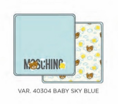 MOSCHINO BLANKET MVB005 LAB46 - BABY SKY BLUE