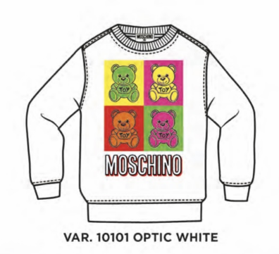 MOSCHINO SWEATSHIRT HUFO66 LDA38 - OPTIC WHITE