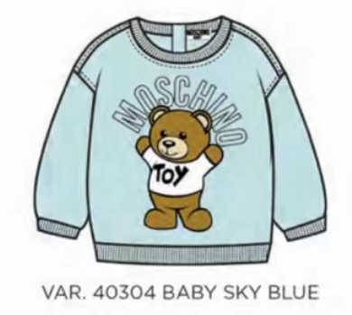 MOSCHINO SWEATSHIRT MUF04E LCA40 - BABY SKY BLUE