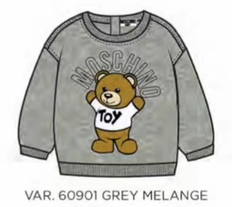 MOSCHINO SWEATSHIRT MUF04E LCA40 - GREY MELANGE