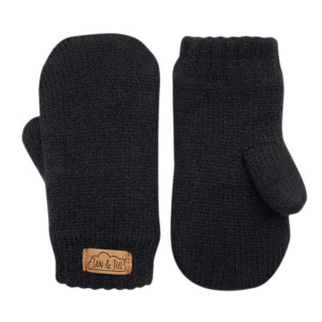 Winter Knit Mittens | Black