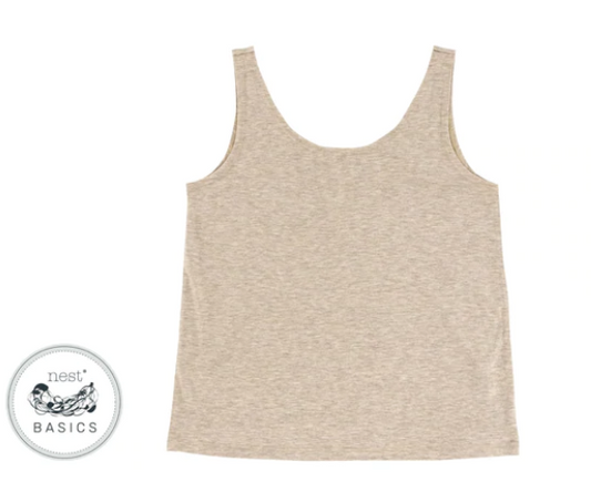 Women's Basics Bamboo Cotton Tank Top - Warm Taupe