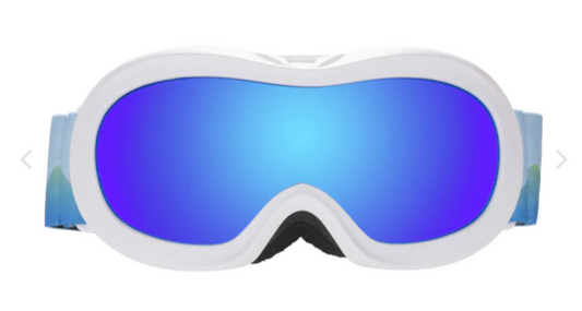 Wicked White Kids' Ski Goggle - Arctic Blue Mirrored Lens