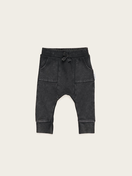 VINTAGE BLACK POCKET DROP CRoTCH PANT