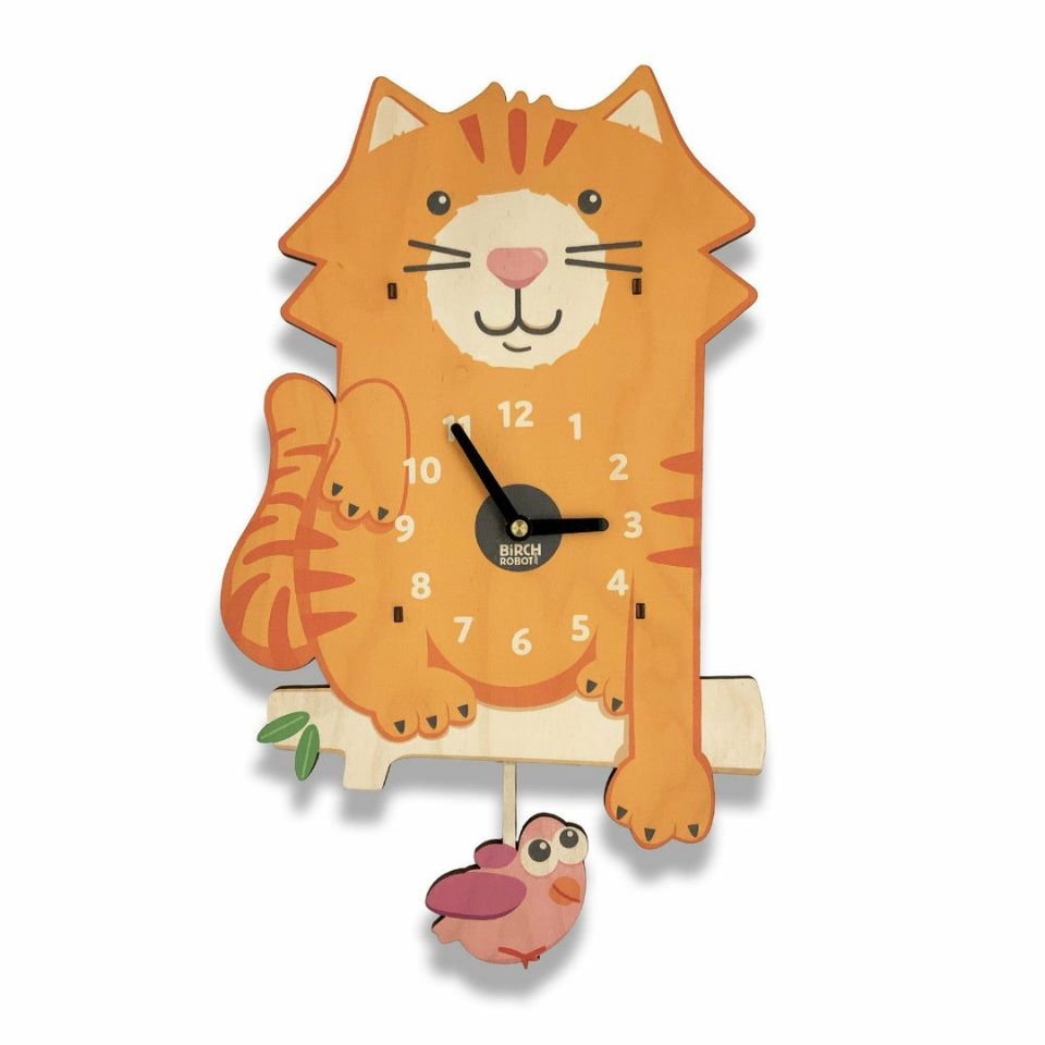 Tabby the Cat Clock