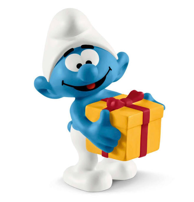 SMURF WITH PRESENT