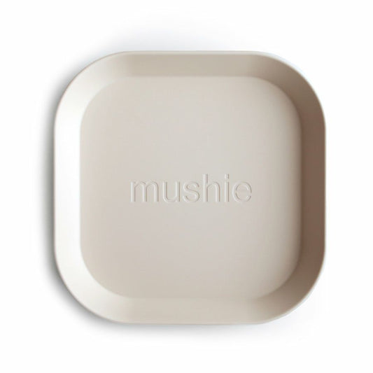 Square Dinnerware Plates, Set of 2 (Ivory)
