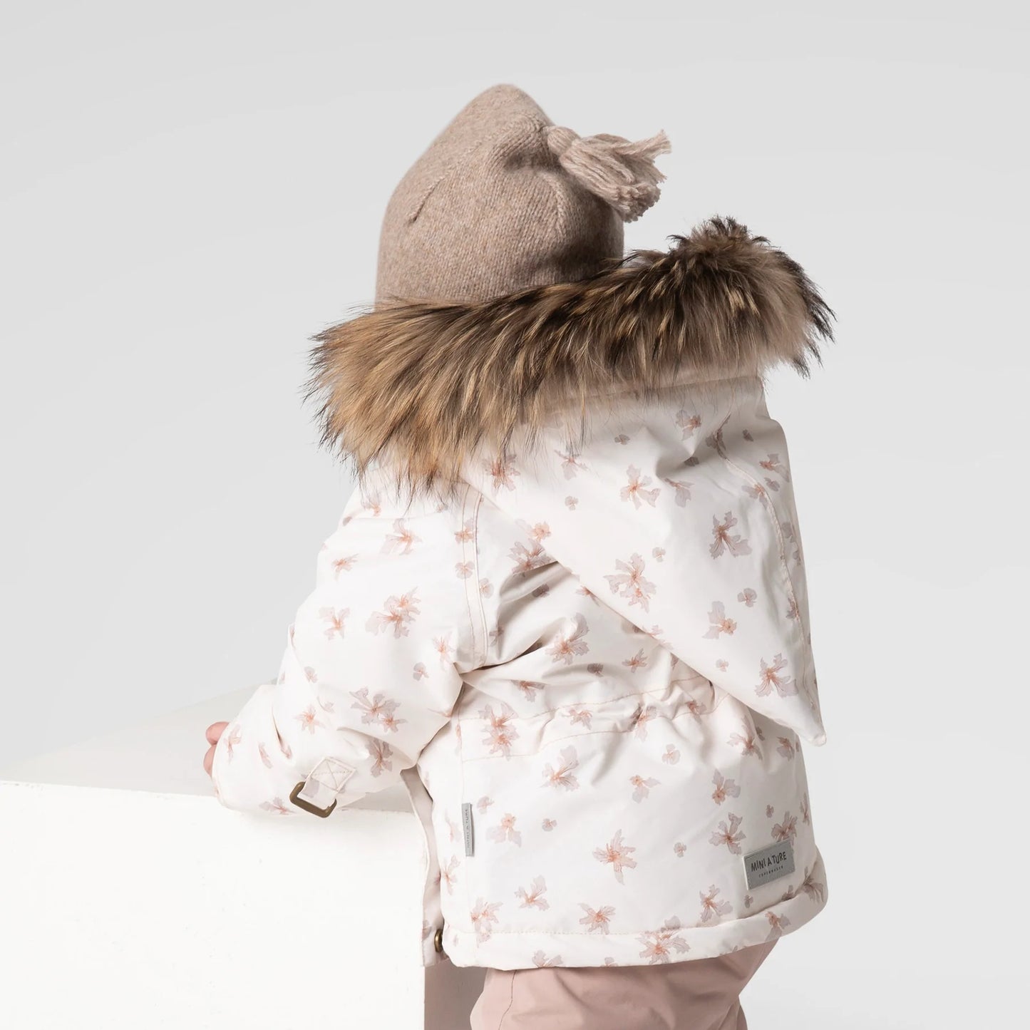 MINI A TURE WANG PRINTED WINTER JACKET FUR - Papyrus White