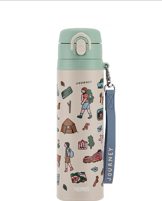 Thermos×Zeroper Zero 绿色+蓝色背带保温杯550ml