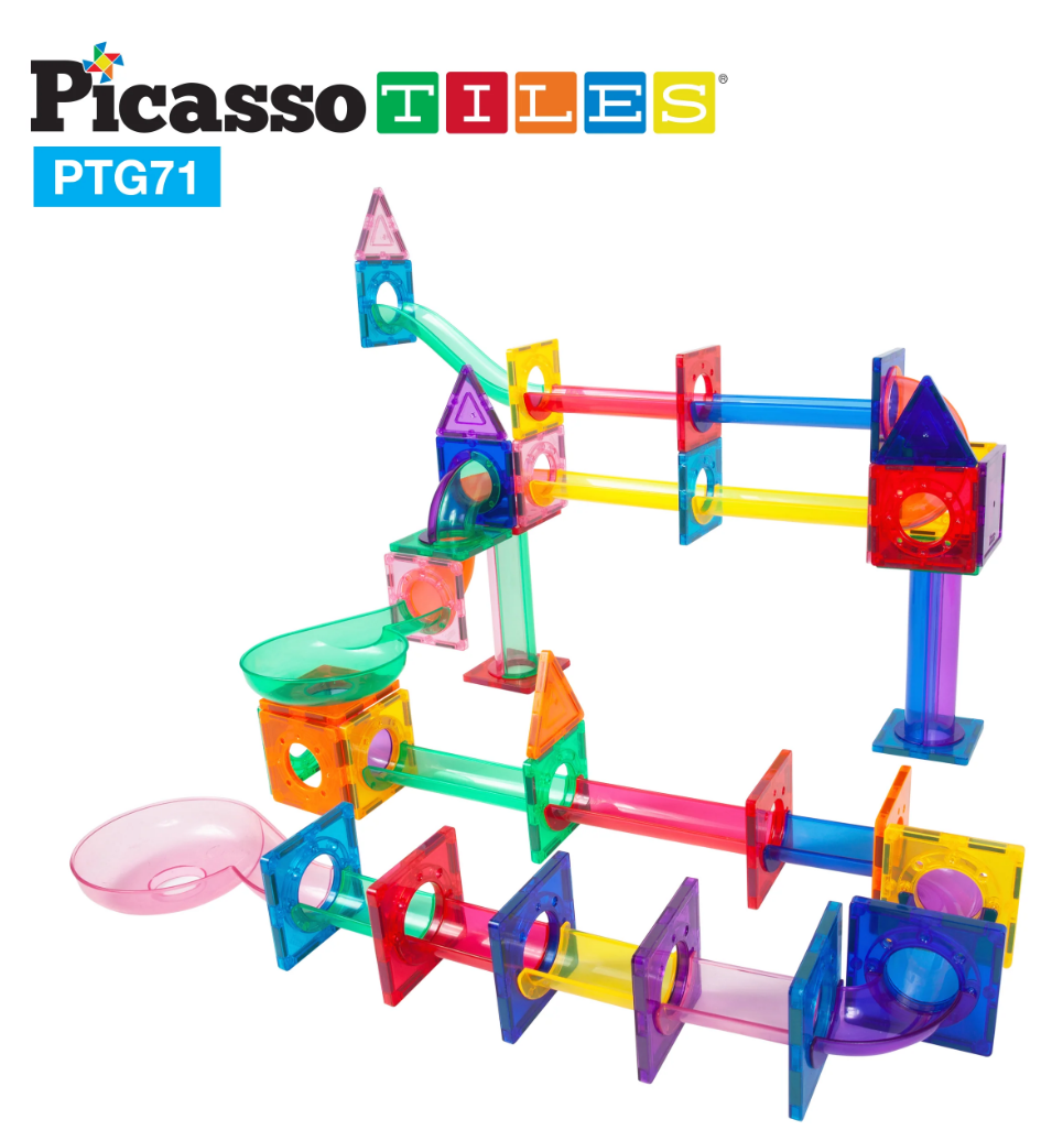 Picasso Tiles - 71pc Marble Run Building Blocks