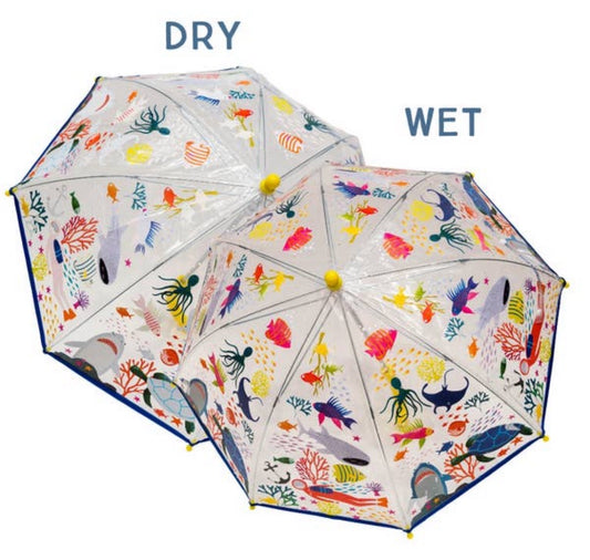 FLOSS&ROCK  COLOUR CHANGING UMBRELLA - DEEP SEA 45P6507