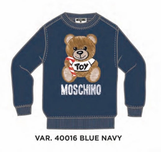 MOSCHINO TEDDY BEAR CANDY CANE SWEATSHIRT