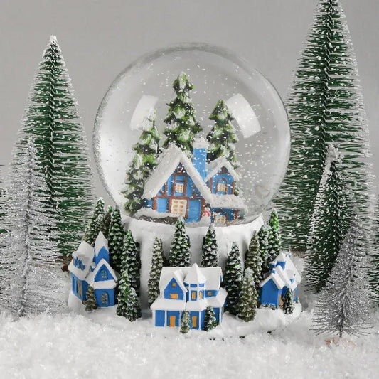 BLUE HOUSE CHRISTMAS SNOW GLOBE