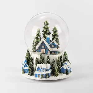 BLUE HOUSE CHRISTMAS SNOW GLOBE