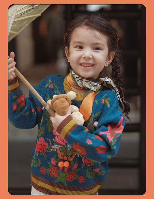 N101076 繁花锦兔毛衣