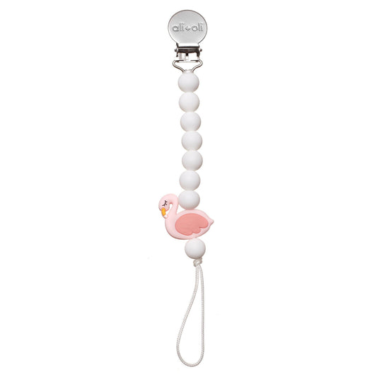 Ali+Oli Pacifier Clip (Flamingo)