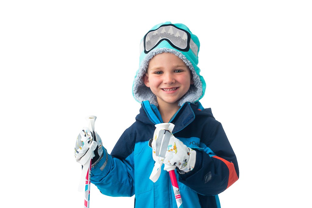 Kids Water Repellent Ski Mittens - Ski Resort