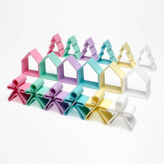 dëna KID 6x + dëna HOUSE 6x + dëna TREE 6x pastel