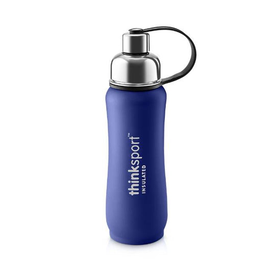 Insulated Sports Bottle - Coated - Blue