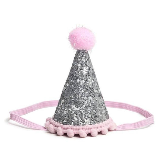 SILVER/PINK PARTY HAT