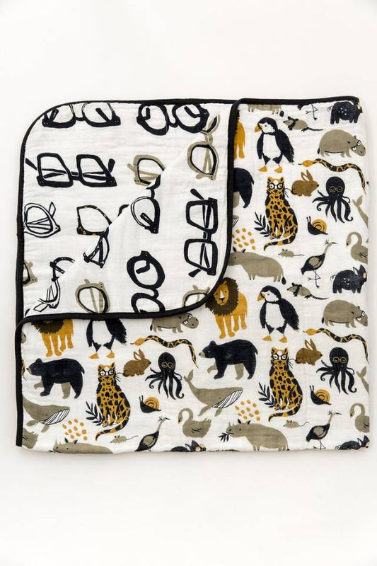 Zoology Reversible Quilt 47x47 inches