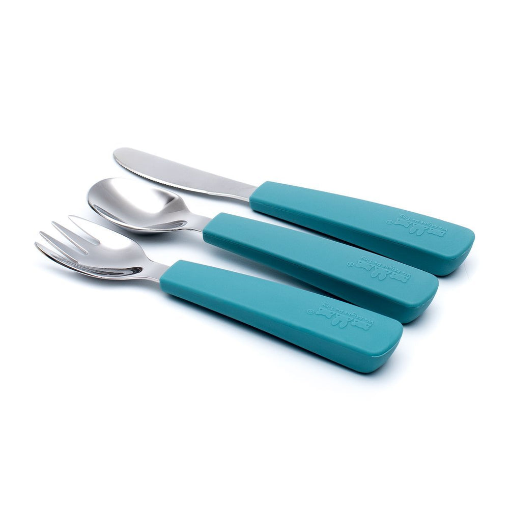 Toddler feedie cutlery set - blue dusk