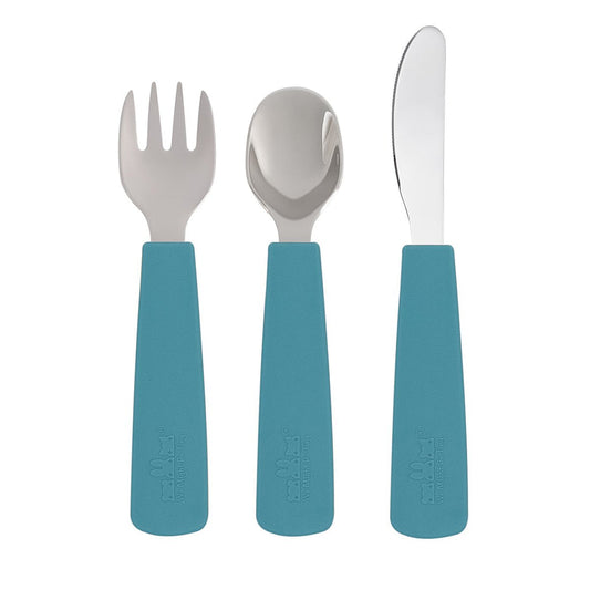 Toddler feedie cutlery set - blue dusk
