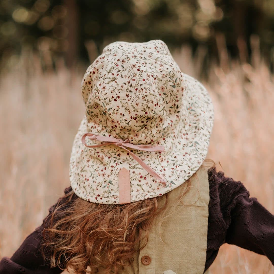 'Wanderer' Girls Reversible Sun Hat - LUCY / Rosa