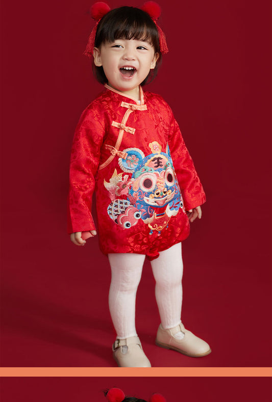 N301013 虎闹迎福哈衣 - 80cm